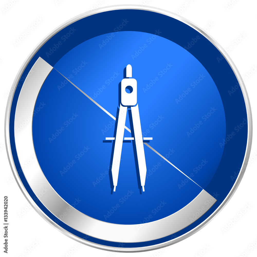 Poster design silver metallic web and mobile phone vector icon.