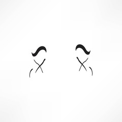 Eye vector sketch icon isolated on background. Hand drawn Eye icon. Eye sketch icon for infographic, website or app.