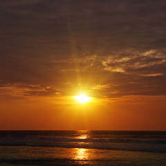 Fantastic sunrise on the ocean