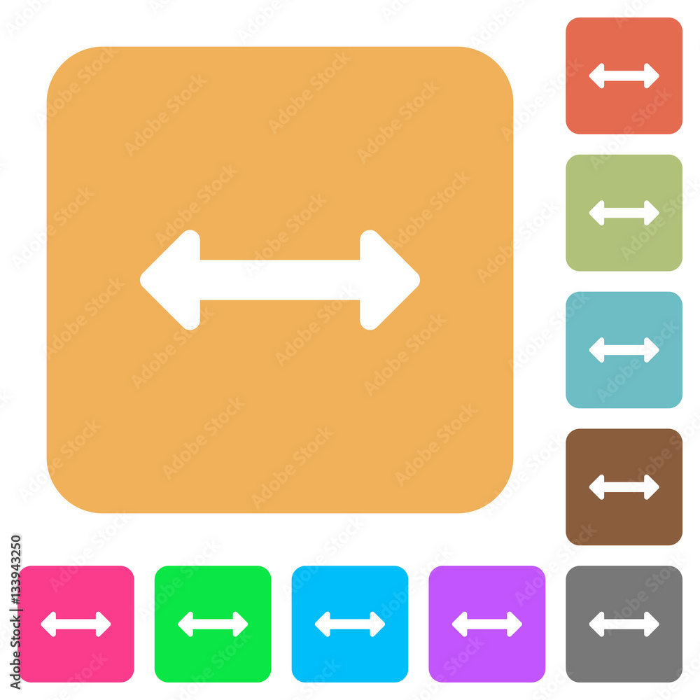 Poster resize horizontal rounded square flat icons