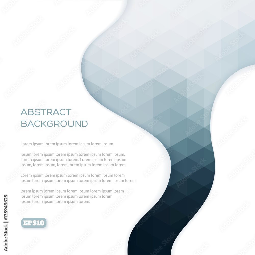Aufkleber on an abstract background with geometric patterns in shades of g