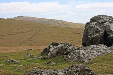 Fototapeta na wymiar Dartmoor from Sourton Tor