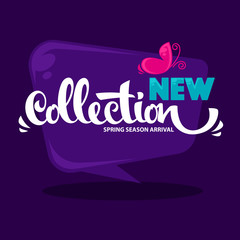 New arrivals,  spring collection, vector bright bannertemplate,