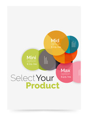 Business cover brochure design with select option diagram