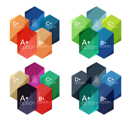 Set of vector abstract infographics content boxes