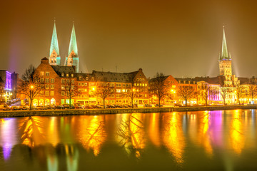 The Trave River in Lubeck - Germany