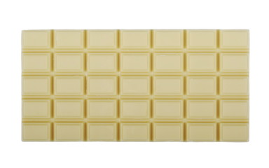 white chocolate bars isolated, with clipping path 