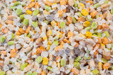 Pile candy and taffy sweets with colorful for background