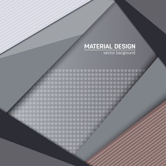 Vector material design background. Abstract creative concept layout template. For web and mobile app, paper art illustration, style blank, poster, booklet. Motion wallpaper element. Flat ui.