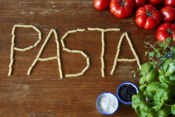 fusilli pasta tomatoes and herbs