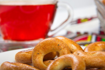 Bagels and cup of tea.