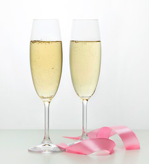 two glasses of champagne