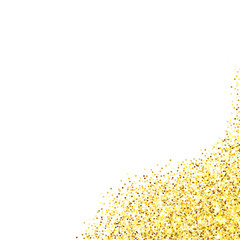 Gold glitter textured corner