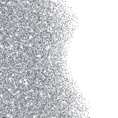 Silver glitter textured border