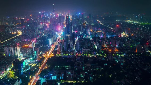 Shenzhen view city from KK100 Kingkey100 China
