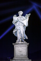 Angel statue on the St. Angelo Bridge in Rome