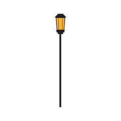 street lamp icon over white background. colorful design. vector illustration