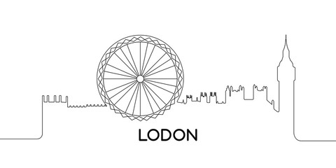 Isolated outline of London