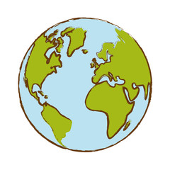 planet earth icon image vector illustration design 