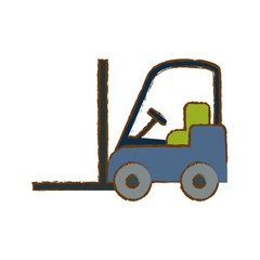 forklift cargo icon image vector illustration design 