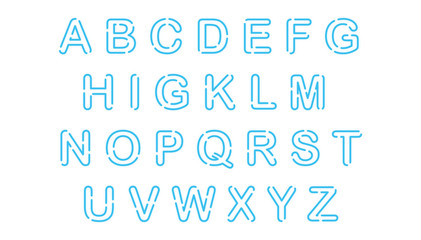 Neon Isolated Font Vector
