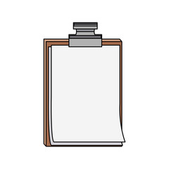 sheet page over white background. colorful design. vector illustration