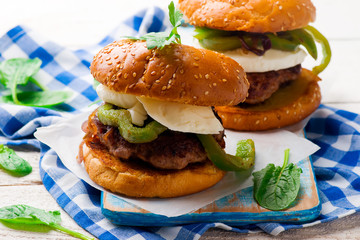 Chicken Sausage Burger.