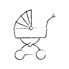 Fototapeta na wymiar baby carriage icon over white background. vector illustration