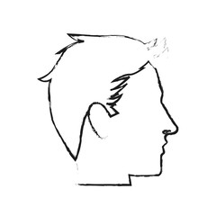 man face cartoon icon over white background. vector illustration