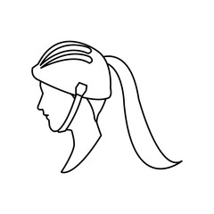 woman face cartoon icon over white background. vector illustration