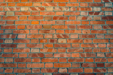 Detail of the red bricks wall