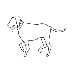 dog cartoon icon over white background. vector illustration