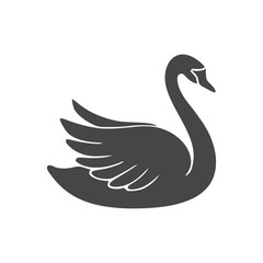 Naklejka premium Swan Icon Flat Graphic Design - Illustration 