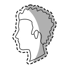 man face cartoon icon over white background. vector illustration