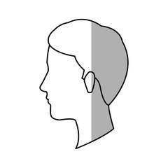 man face cartoon icon over white background. vector illustration