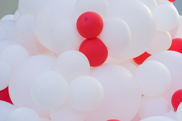 Air red on white balloon background