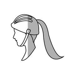 woman face cartoon icon over white background. vector illustration