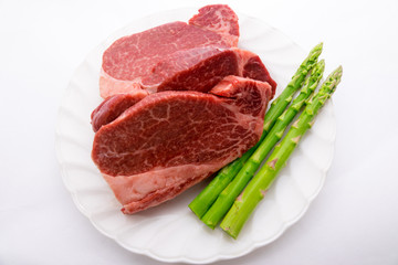 牛フィレ肉とアスパラガス