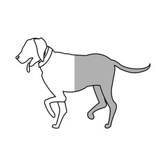 dog cartoon icon over white background. vector illustration