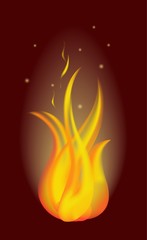 Fire, flame