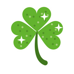 clover leafs saint patrick day ornament shiny vector illustration eps 10