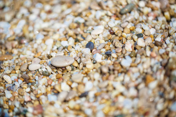 Small stones on the beach