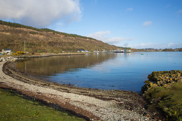 Craignure Isle of Mull Argyll and Bute Scotland uk view to ferry port 