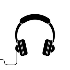 silhouette headphones music listen mobile vector illustration eps 10