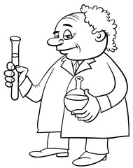 scientist coloring page