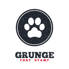 Dog paw sign icon. Pets symbol.
