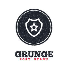 Shield with star icon. Favorite protection.