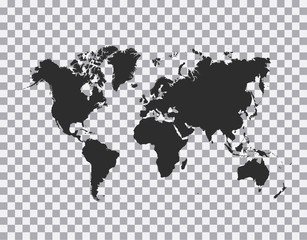 Fototapeta na wymiar Political World Map vector Illustration.