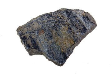 Pebble from beach against a white background