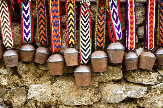 Bells hanging on rock at Mt. Everest